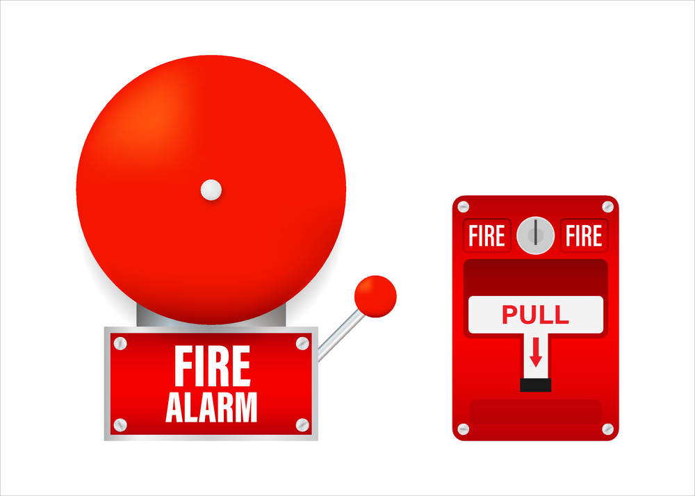 火警系统消防设备矢量图火警系统消防设备矢量股票插图